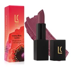Semi-Matte Lipstick - Fierce, Deep Purple - Natural Moisturizing Ingredients for All Day Wear - Paraben-Free, Cruelty-Free, Vegan Formula - Hydrating Highly-Pigmented Lip Makeup