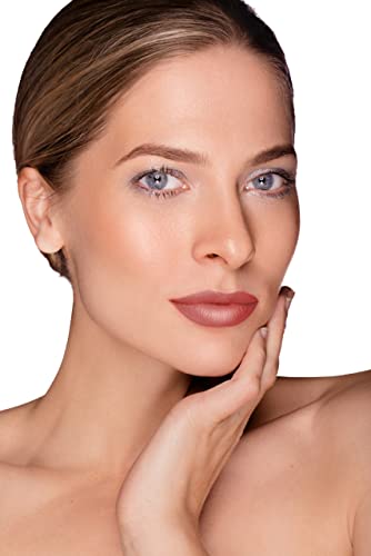 Semi-Matte Lipstick - Paradise, Rosy Nude - Natural Moisturizing Ingredients for All Day Wear - Paraben-Free, Cruelty-Free, Vegan Formula - Hydrating Highly-Pigmented Lip Makeup
