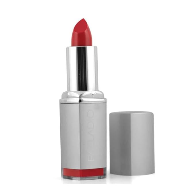 Palladio Herbal Lipstick, Just Red, Rich Pigmented and Creamy Lipstick, Infused with Aloe Vera, Chamomile & Ginseng, Prevents Lips from Drying, Combats Fine Lines, Long Lasting Lipstick