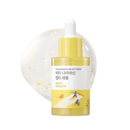 ROUND LAB Vita Niacinamide Dark Spot Serum 1.01 Fl Oz, Radiance-Boosting and Dark Spot Correcting Face Serum with Vitamin C, Improves Uneven Skin Tone, and Enhances Skin Clarity, Korean Skincare