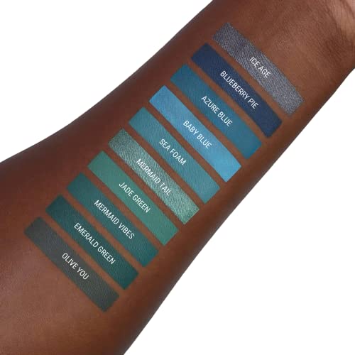 Aromi Bright Blue Metallic Liquid Lipstick | Ocean Lip Color with Shimmery Finish, Vegan, Cruelty-free, Long-lasting, Handmade (Snow Queen)