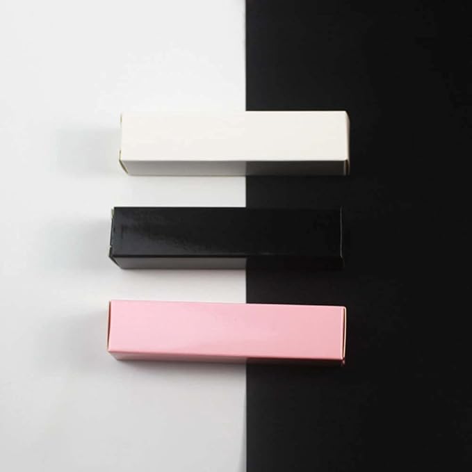 COSIDEA 50 PCS Empty Pink Lip Gloss Boxes W23 xW23 xH103mm / 0.9*0.9*4.05 inch inch, Cosmetic Perfume / Mascara Box Packaging for Small Business Wholesale, small Kraft Paper Box Luxury Holder Wrapping