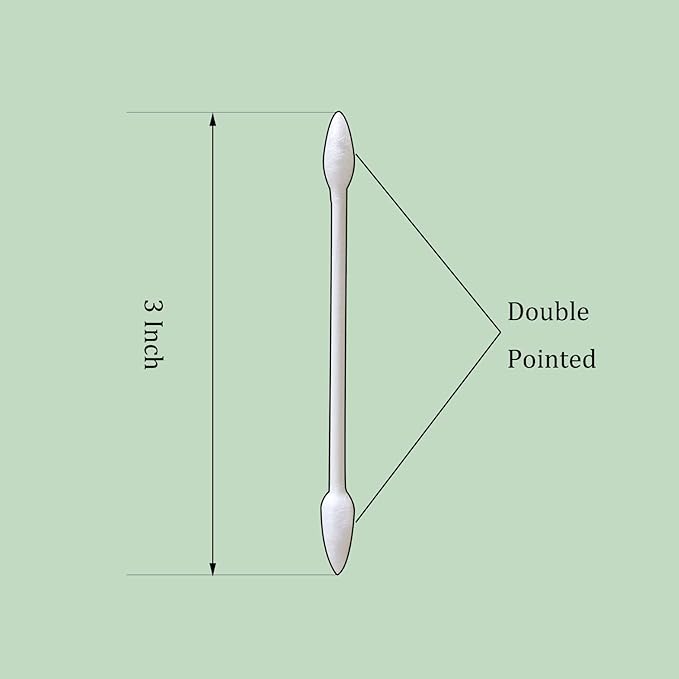 Double precision tips cotton swabs