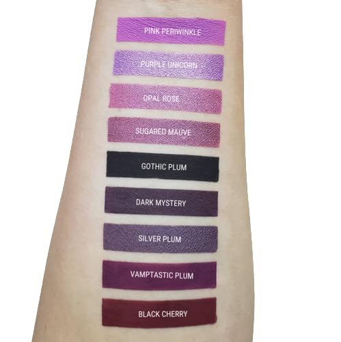 Aromi Black Cherry Matte Liquid Lipstick, Dark Plum Maroon Lip Color, Vegan and Cruelty-free, Long-Lasting and Highly Pigmented Lipstick (Black Cherry)