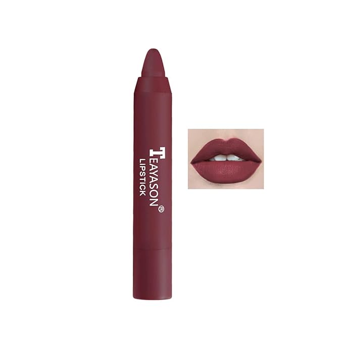 Agrifilm Matte Velvet Lipstick Lip Crayon Nourishing Non-Stick Cup Lip Stain Lip Gloss,Long-lasting Waterproof Lip Stick Lip Makeup for Women (11)