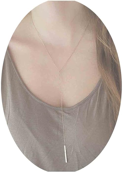 Boho Long Bar Necklace Choker Y