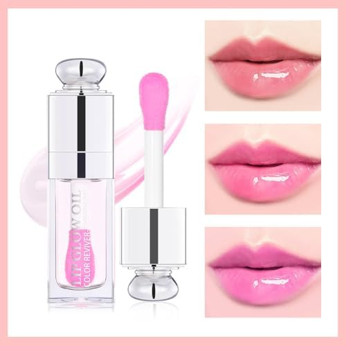 Plumping Lip Oil,Hydrating Gloss Tinted Lip