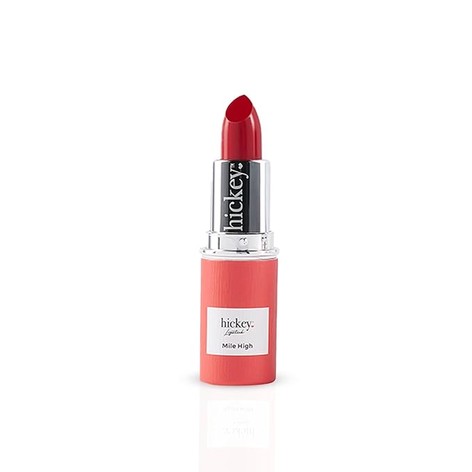 Hickey Lipstick Organic Mile High Perfect Red Lipstick REFILL - Moisturizing And Long Lasting Lipstick for Women - Gluten Free, Vegan And Organic - Highly Pigmented Velvet Finish