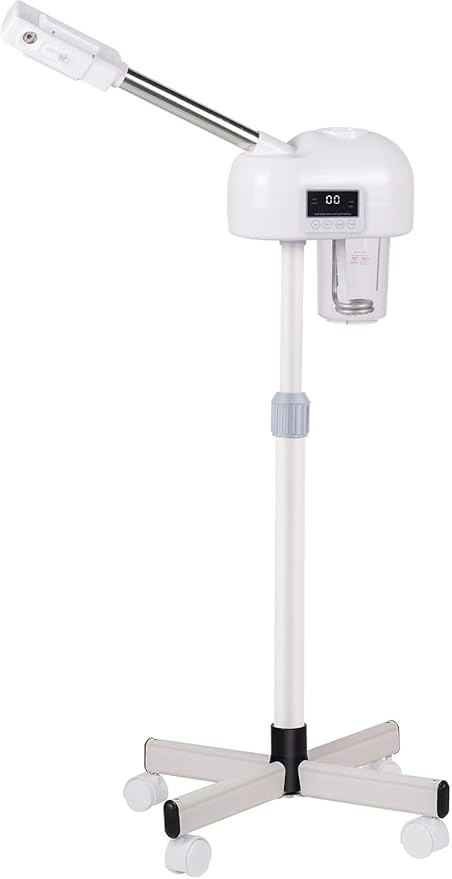 Professional Face Steamer, Hot Mist Spray, Facial Steamer with LCD Touch Screen for SPA & Home, Noise Free, White