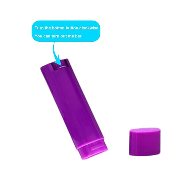 5ml 25Pcs Empty Oval Deodorant Lip Deodorants(Purple)