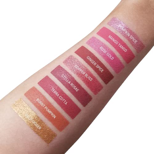 Aromi Gold Digger Metallic Liquid Lipstick, Bronze Yellow Lip Color with Shimmery Finish, Long-lasting Makeup, Handmade (Gold Digger)