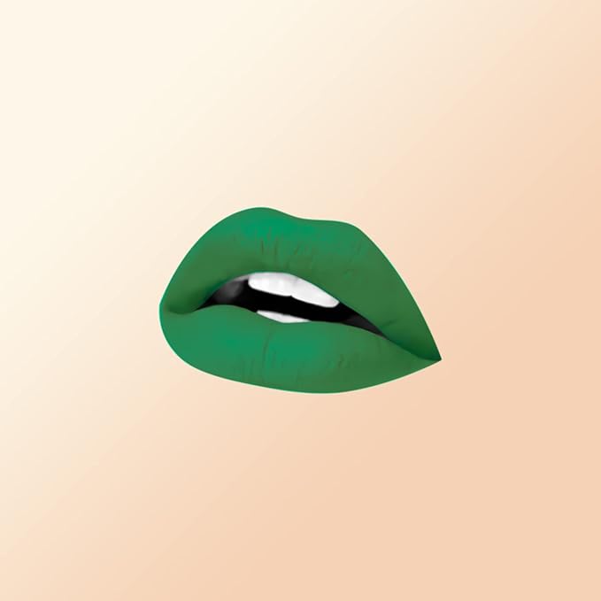 Green Matte Liquid Lipstick, Long Lasting High Pigmented Lipstick, 5ml