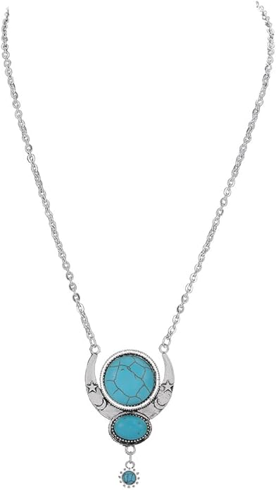 Y2K Necklace Puffy Turquoise Beaded Necklaces