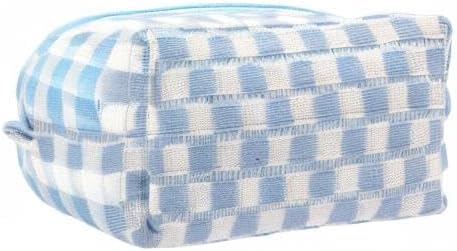 Pazimiik checkered makeup bag for