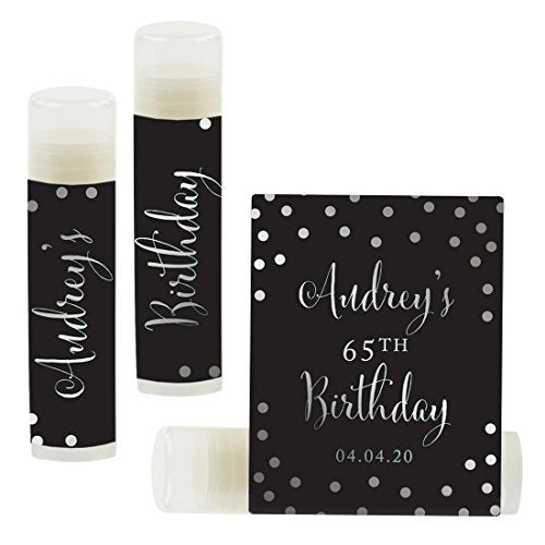 Andaz Press Personalized Milestone Birthday Party Black,
