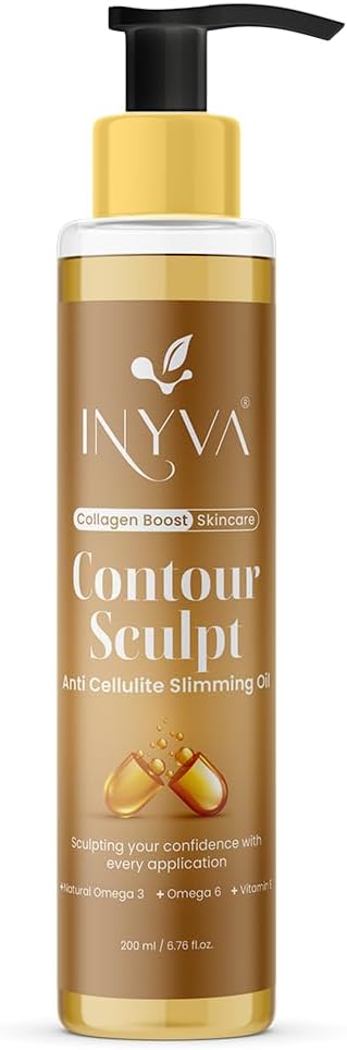 ContourSculpt Anti-Cellulite Slimming Massage Oil | with Natural Omega 3, 6 & Vitamin E | Hydrating & Nourishing | for All Skin Types - 6.7 Oz