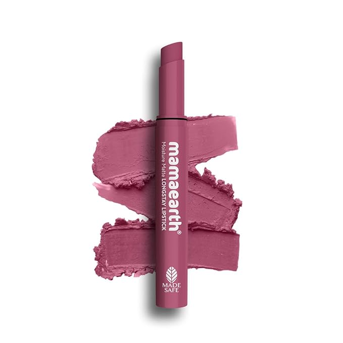 Mamaearth Moisture Matte Lipstick (08 - Pink Tulip) | Infused with Vitamin E | 12-Hour Long Stay & 8-Hour Moisture Lock | Cruelty-Free & Smudge-Proof | 0.07 Oz/2g