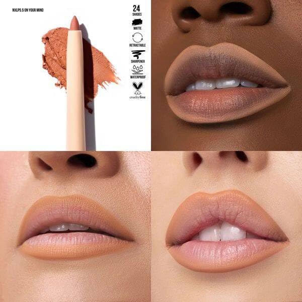 Retractable Waterproof Lip Liner with Built-in Sharpener NUDEX Collection (On Your Mind 5.5)