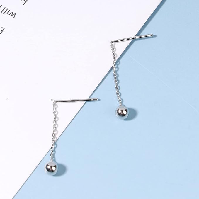 Boho Bar Threader Earrings Silver Line Earrings String