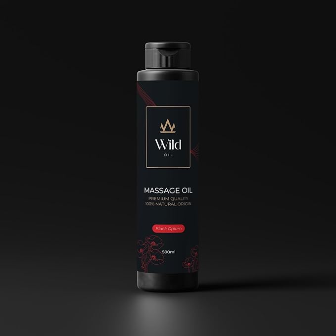 Libido Black Opium Luxurious Lavender Massage Oil Mineral, Grape Seed, Jojoba & Lavender Skin Moisturization Hair Nourishment Hydration, Elasticity, Vegan & Natural (250ml)