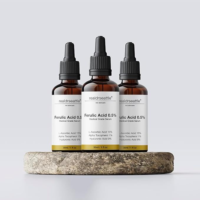 Ferulic Acid Serum Skin Care 20% Vitamin C Hyaluronic Acid Serum + CE Ferulic Acid - Potent Anti Aging, Anti Wrinkle