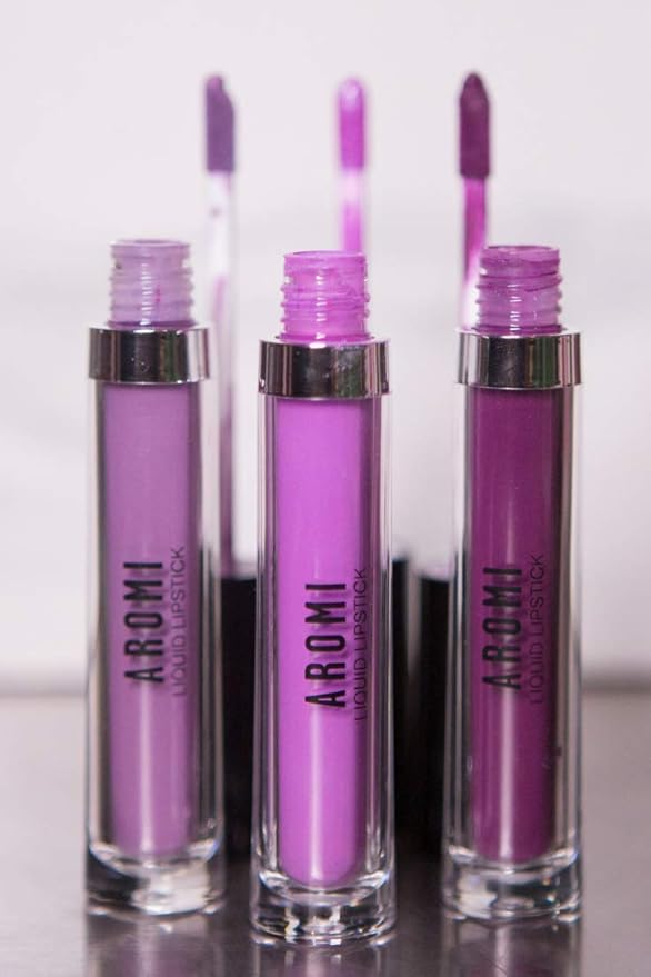 Aromi Pink Lilac Matte Liquid Lipstick | Bright Purple Lip Color, Smudge Proof, Waterproof, Long-lasting, Vegan, Cruelty-free (Pink Periwinkle)