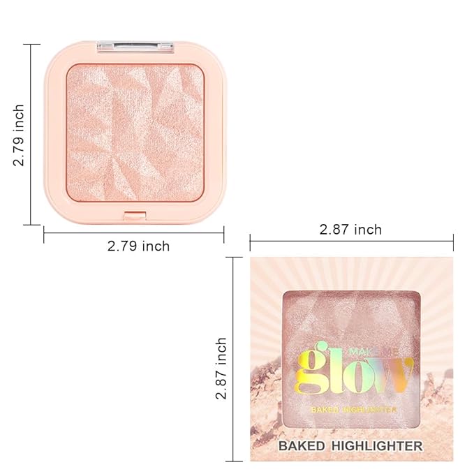evpct Nude Pink Face Highlighter Makeup Shimmer Glitter