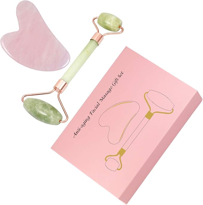 mookaitedecor Xiuyan Jade Roller & Rose Scraping