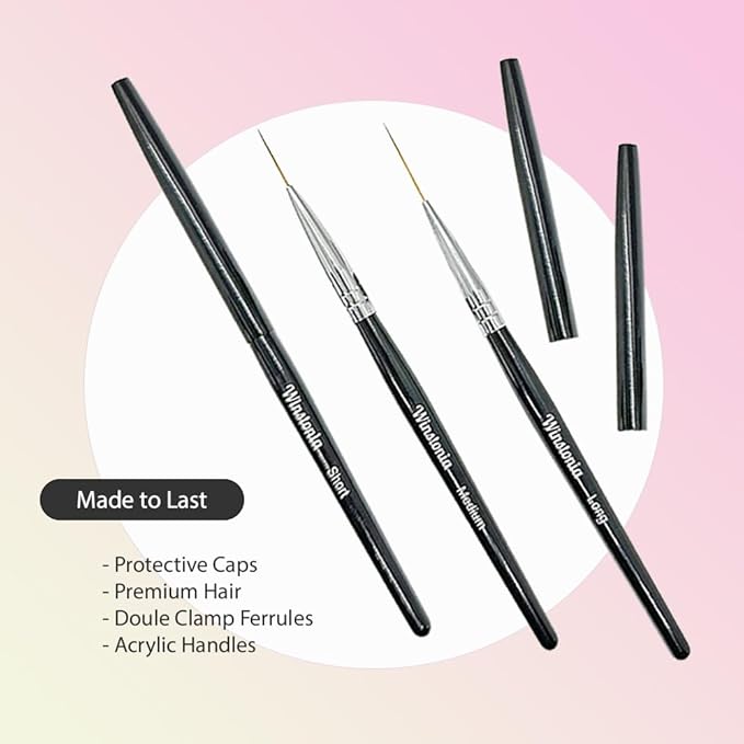 Winstonia striping nail art brushes