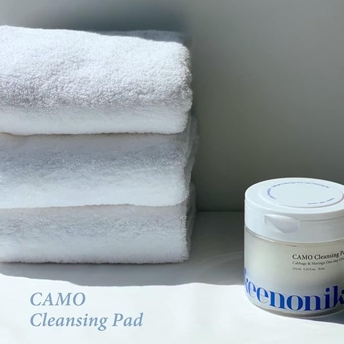 Dual Texture Cleansing Pads with Facial Essence 70ea Large Value Pack- Cabbage & Moringa Wipes for Quick Cleansing, Makeup Remover, Mild Exfoliator | Korean Skincare - (9.29Oz)