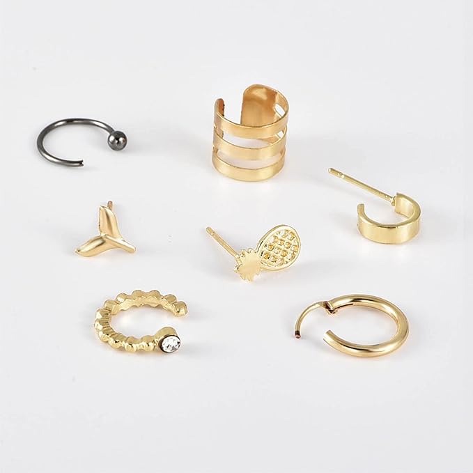 Bohemia Pineapple Mermaid Tail Studs Earrings