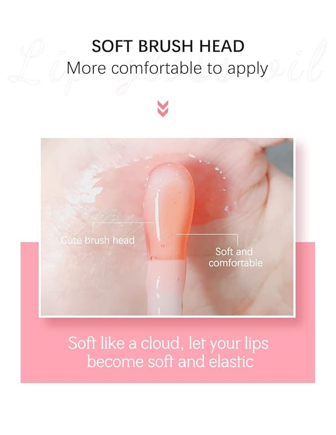 Charm Kiss Hydrating Lip Glow Oil Plumping Lip Gloss Glitter Plumping Lip oil Tinted Lip Balm Lip Care Transparent Toot Lip Oil Tinted, Glass Lip Glow Oil Fresh Texture, Long Lasting Nourishing