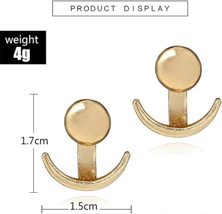 Boho Moon Ear Jackets Earrings Crescent