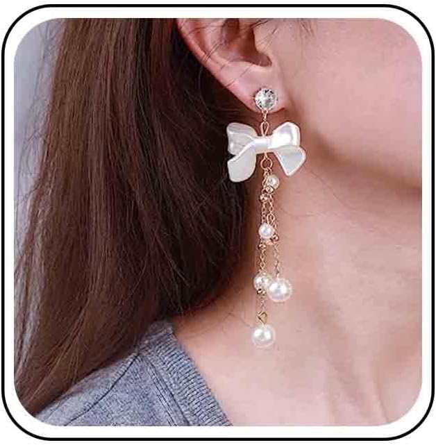 Vintage Crystal Pearl Drop Earrings Pearl