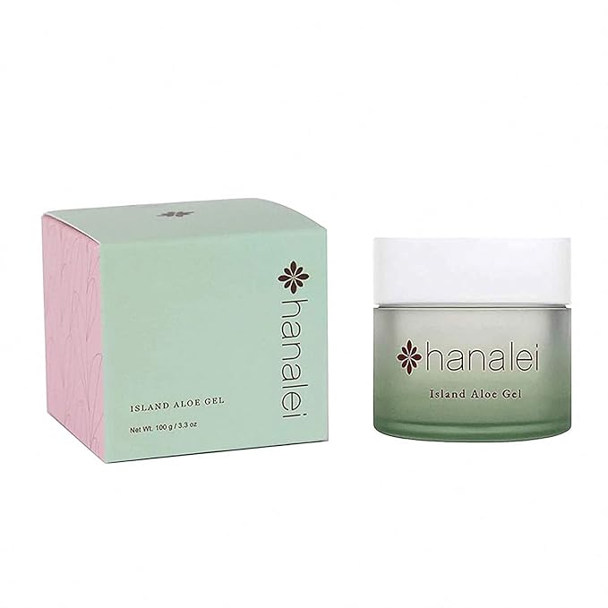Cruelty-Free and Paraben-Free Cooling Island Aloe Gel by Hanalei - Everyday Moisturizer and After-Sun Care – Full Size (100g)