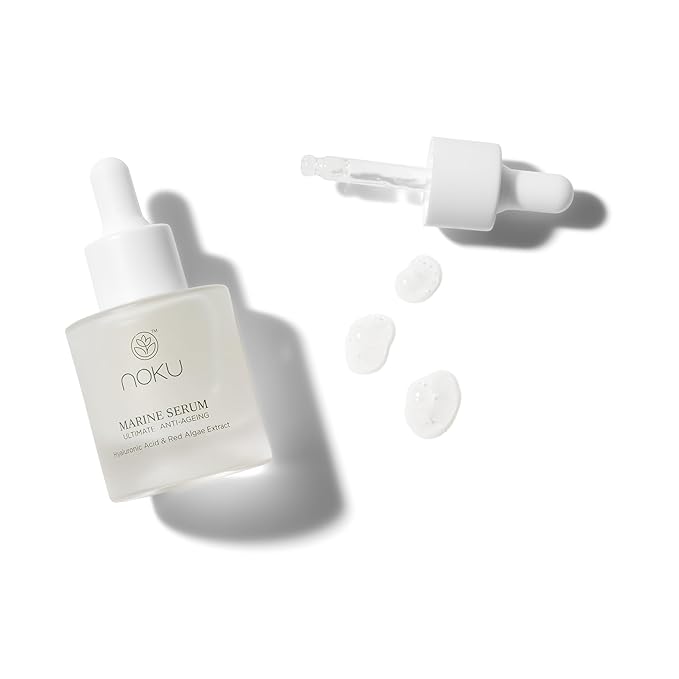 Noku Marine Serum – Red Algae, Hyaluronic Acid & Vitamin C | Anti-Aging, Firming & Deep Hydration | Vegan, Cruelty-Free, Clean Skincare for Glowing Complexion (30ml)