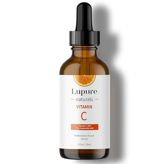 Professional Vitamin C Face Serum 20%, Anti Aging Facial Super Vit C Serum with Ascorbic Acid Hyaluronic Acid & Vitamin E for Dark Spots, Skin Care, Christmas Gift & Stocking | 1 Fl. Oz