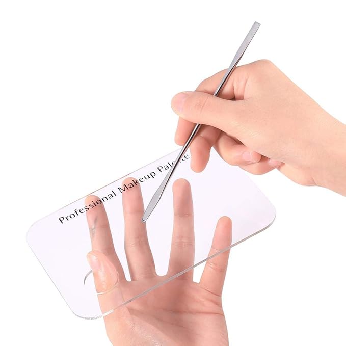 Makeup Palette with Spatula, Rotekt Clear Acrylic Makeup