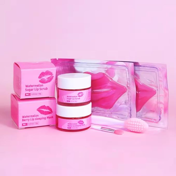 5-in-1 lip care kit, Lip scrub sleeping