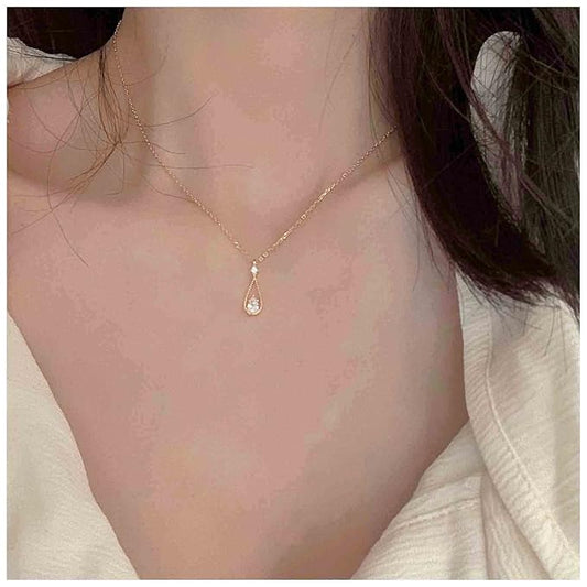 Vintage Tiny Teardrop Crystal Necklace Choker