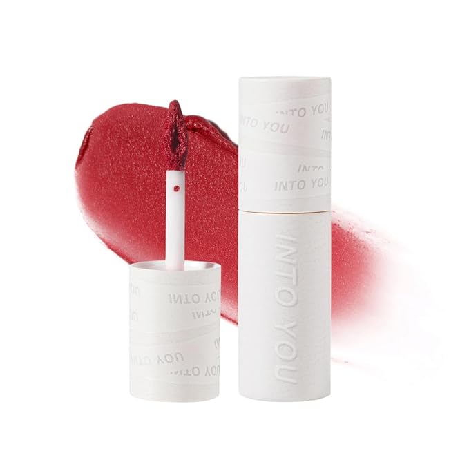 INTO YOU Matte Lipstick, Super Stay Lipstick for Women, Waterproof, Long Lasting Lipstick, High Impact Lipcolor with Lightweight Lip Mud Texture, Dual-use for Lips and Cheek, Red Lipstick (EM112)