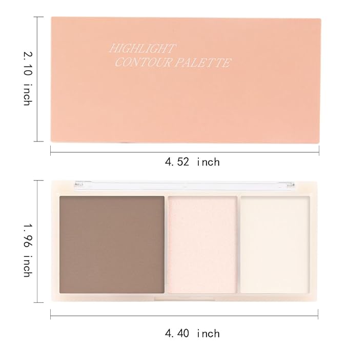 3 IN 1 Brown Nude Face Highlight Bronzer