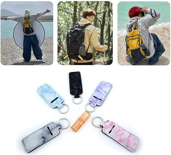 Chapstick Holder Keychain, Cute Lip Balm Keychain Holder Gloss
