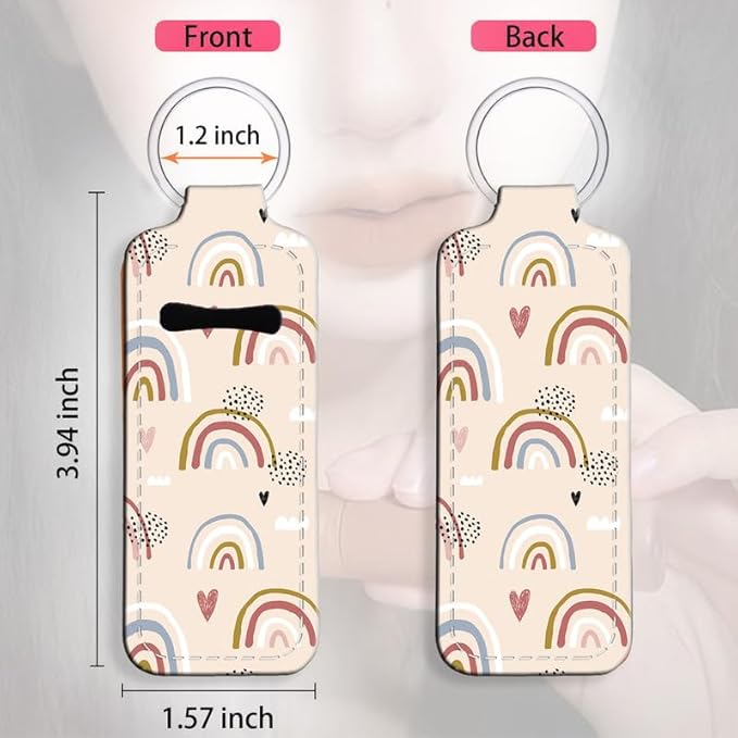 Chapstick Holder Keychain Holder Neoprene Lip Balm Lipstick