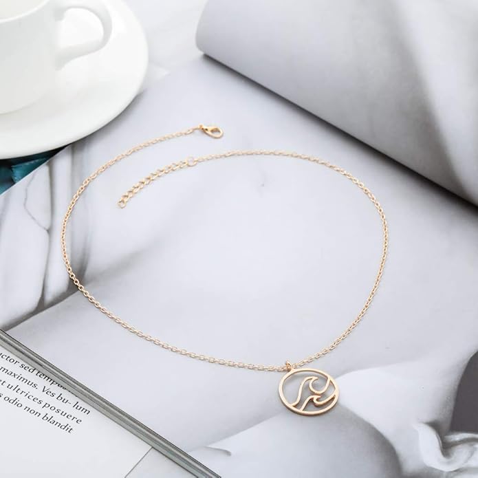 Jovono Boho Fashion Wave Pendant Necklaces