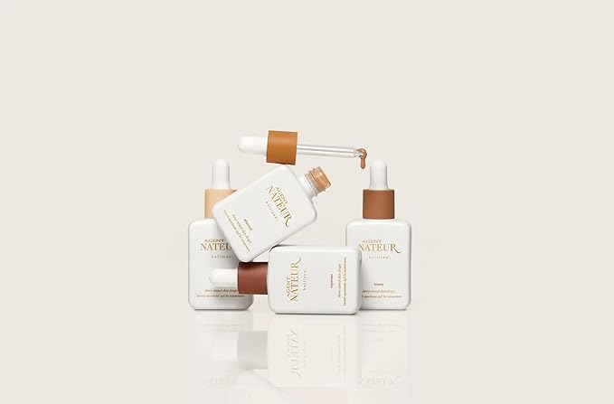 Agent Nateur - holi (sun) SPF 50 Dewy Tinted Skin Drops | Lightweight, Hydrating, Smooths Fine Lines & Wrinkles | Luxury, Non-Toxic Clean Skincare, Reef Friendly (Espresso, 1 oz)