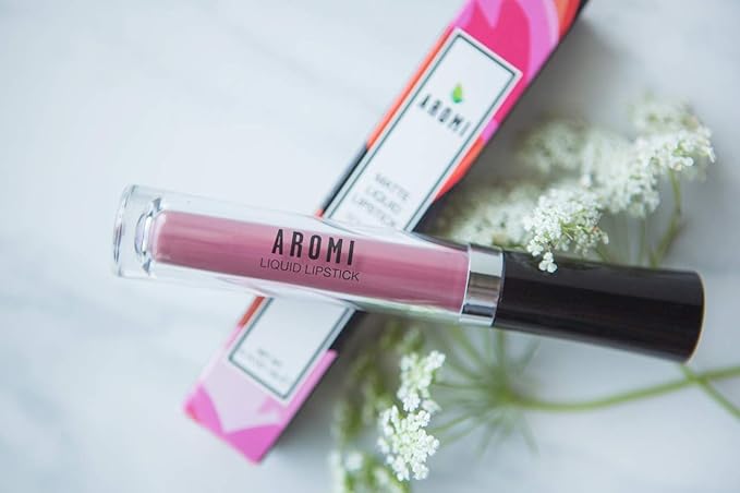 Aromi Matte Liquid Lipstick | Dusty Rose, Pink Nude Lip Color, Vegan, Cruelty-free, Long-Lasting, Smudge Proof, Paraben and Gluten Free (Rosy Rose)