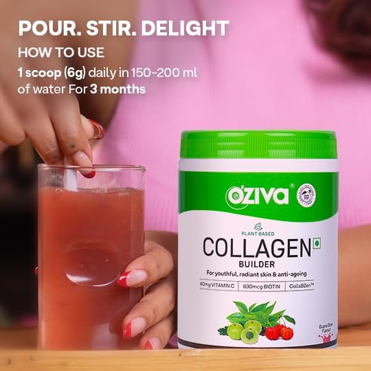 Plant Based Collagen Builder with Biotin & Silica, Acai Berry, Bamboo Shoot, Sea Buckthorn for Anti Aging Beauty, 0.55 lbs, 100% Natural & Vegan Friendly (0.55 lbs)