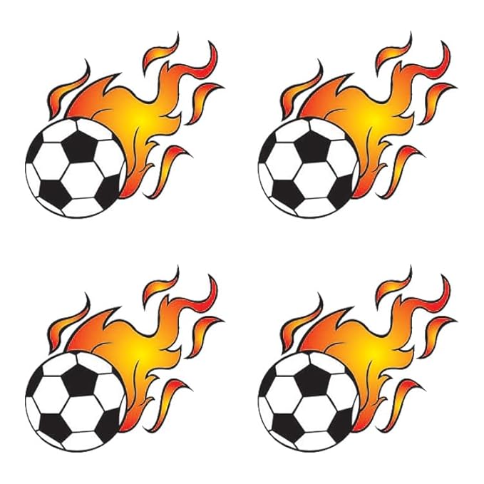 FashionTats Sport Spirit Temporary Tattoos | 100 Tattoos Soccer Ball)