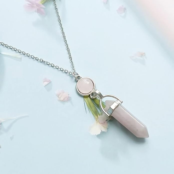 Turquoise Crystal Necklace for Women Hexagonal